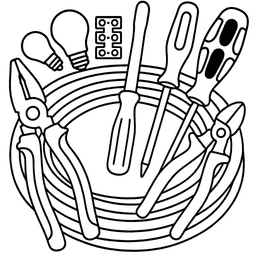 elektrikářské nářadí a materiál